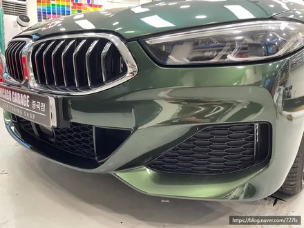[건대 랩핑] BMW 840D 이노즈텍(INOZETEK) 미드나잇 그린 전체랩핑,윈도우 몰딩 크롬 딜리트 / 서울 광진구