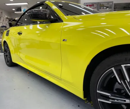 [왕십리 랩핑] BMW 420 I 컨버터블 3M 루시드 옐로우 제거 후 전체랩핑 / 서울 광진구