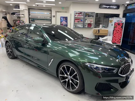[건대 랩핑] BMW 840D 이노즈텍(INOZETEK) 미드나잇 그린 전체랩핑,윈도우 몰딩 크롬 딜리트 / 서울 광진구