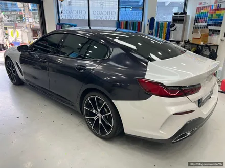 [건대 랩핑] BMW 840D 이노즈텍(INOZETEK) 미드나잇 그린 전체랩핑,윈도우 몰딩 크롬 딜리트 / 서울 광진구
