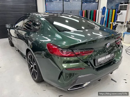 [건대 랩핑] BMW 840D 이노즈텍(INOZETEK) 미드나잇 그린 전체랩핑,윈도우 몰딩 크롬 딜리트 / 서울 광진구