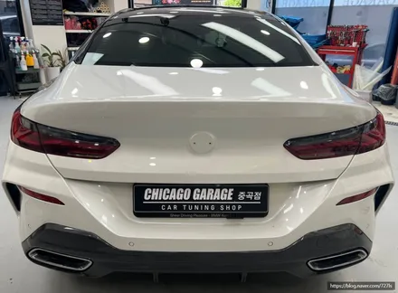 [건대 랩핑] BMW 840D 이노즈텍(INOZETEK) 미드나잇 그린 전체랩핑,윈도우 몰딩 크롬 딜리트 / 서울 광진구