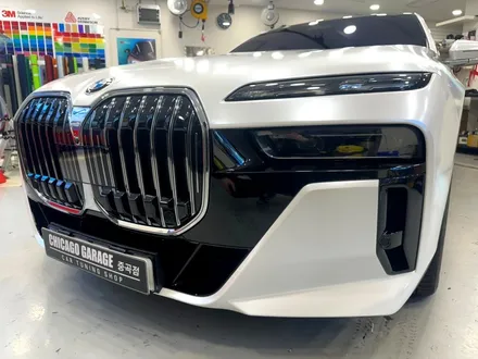[송파 랩핑] BMW 740i 택랩 사틴 화이트 펄 전체랩핑 시공 / 서울 광진구 중곡동