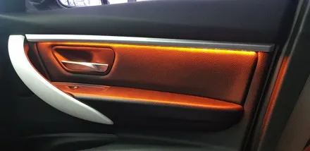 BMW 3시리즈 F30 320d 실내 엠비언트 라이트 시공 후기 대구 BMW튜닝 BMW정비 전문점 대구수입차정비 씨앤디 4도어 LED 무드등 가변엠비언트 2WAY 수입차튜닝