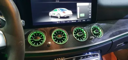 : 벤츠 E43 AMG 엠비언트 송풍구 교체 : 날마다 기분따라 엠비언트 색상을 통해 색다른 기분전환 ✨ 같은 도로 위 다른 기분 🎶 대구 대명동 씨앤디인터내셔널 대구씨앤디 :