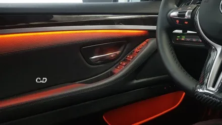 :: 대구 튜닝샵 528i F10 13년식 엠비언트 잘하는 곳 🌈:: BMW 5시리즈 3색 엠비언트(가변) 장착 - 주황색 / 아이스블루 / 화이트  :: 수입차 전문점 씨앤디✔
