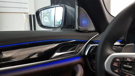 BMW G30 530i LED 회오리스피커 + 미드커버 + 뱅앤스타일 미드스피커 장착 작업 대구  씨앤디인터내셔널 바워스stG30회오리트위터 5시리즈 실내 무드등 엠비언트 시공