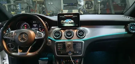 벤츠 CLA클래스 C117 CLA45 AMG 4매틱 15년식 송풍구 엠비언트, 도어트림, 대시보드 엠비언트 라이트 장착 작업 CLA엠비언트 무드등 시공후기 벤츠튜닝전문점 대구씨앤디