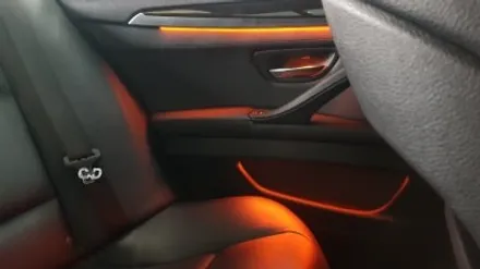 :: 대구 튜닝샵 528i F10 13년식 엠비언트 잘하는 곳 🌈:: BMW 5시리즈 3색 엠비언트(가변) 장착 - 주황색 / 아이스블루 / 화이트  :: 수입차 전문점 씨앤디✔