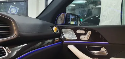 [대구씨앤디] 벤츠 GLE클래스 W167 GLE400d 19\'- 실내 앰비언트라이트 전동트위터 시공 및 사이드미러 교체 : 광각미러로 더욱 넓어진 사이드미러 : 남구대명동 씨앤디
