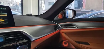 BMW 5시리즈 G30 530i 회오리스피커, 미드레인지 커버, 뱅앤ST 미드스피커 장착 작업 LED 실내 무드등 G30회오리트위터 시공후기 대구 BMW튜닝 전문 씨앤디