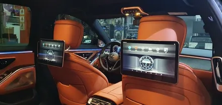 벤츠 S450 22년식 액티브 엠비언트 라이트 부메스터 모니터 리어 LR RH 교체 시공 후기, 벤츠 부메스터 튜닝 전문점 실내 분위기등 무드등 대구 대명동 씨앤디인터내셔널