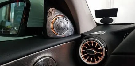 벤츠 E300 W213 부메스터ST 전동트위터 +LED송풍구 장착작업 벤츠튜닝 송풍구LED 전동스피커 엠비언트 실내튜닝 수입차전문점 대구벤츠전문점 대구앞산씨앤디인터내셔널