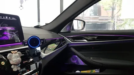 BMW 5시리즈 21년식 G30 520i 회오리트위터 G30회오리트위터 바워스 스타일의 회오리 트위터와 LED 미트커버스피커 장착작업 대구 수입차 튜닝 수리 정비 전문점 씨앤디