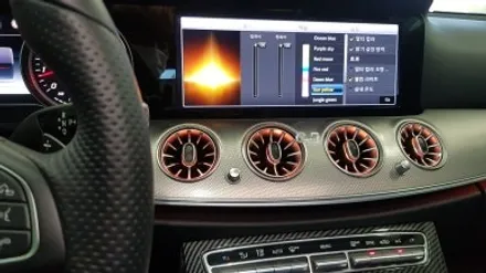 [색깔이 변하는 LED 송풍구 엠비언트 1열 시공 후기🌈]벤츠 E클래스 W213 E200 (2018)_기존 밋밋한 송풍구에서 변신!!✨_대구 남구 수입차 벤츠 튜닝샵 씨앤디