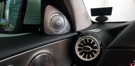 벤츠 E300 W213 부메스터ST 전동트위터 +LED송풍구 장착작업 벤츠튜닝 송풍구LED 전동스피커 엠비언트 실내튜닝 수입차전문점 대구벤츠전문점 대구앞산씨앤디인터내셔널