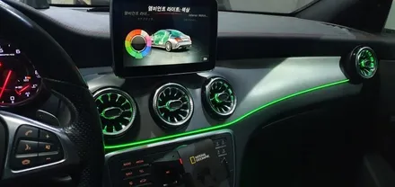 대구 벤츠 CLA 45 AMG 4매틱 송풍구, 도어트림, 대시보드 엠비언트 시공기 차량 내 분위기를 엠비언트 시공으로 반전! 대구엠비언트 엠비언트라이트 자동차엠비언트 엠비언트시공