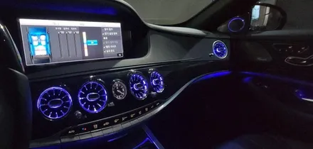 벤츠 W222 S350 L 20년식 LED송풍구 + 부메스터 + LED리어송풍구 시공 장착 후기 BENZ S클래스 실내 엠비언트 분위기 조명 튜닝 전문점 대구 남구 씨앤디인터내셔널