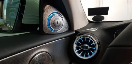 벤츠 E300 W213 부메스터ST 전동트위터 +LED송풍구 장착작업 벤츠튜닝 송풍구LED 전동스피커 엠비언트 실내튜닝 수입차전문점 대구벤츠전문점 대구앞산씨앤디인터내셔널
