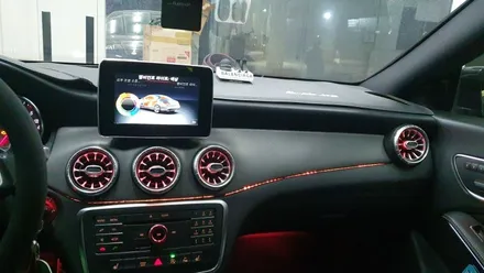 벤츠 CLA 200d 송풍구 엠비언트 도어엠비언트 풋등 장착작업  엠비언트 라이트 무드등 대구 카센터 수입차 정비 튜닝 수리 전문점 씨앤디인터내셔널