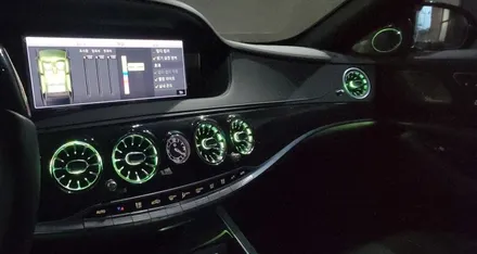 벤츠 W222 S350 L 20년식 LED송풍구 + 부메스터 + LED리어송풍구 시공 장착 후기 BENZ S클래스 실내 엠비언트 분위기 조명 튜닝 전문점 대구 남구 씨앤디인터내셔널