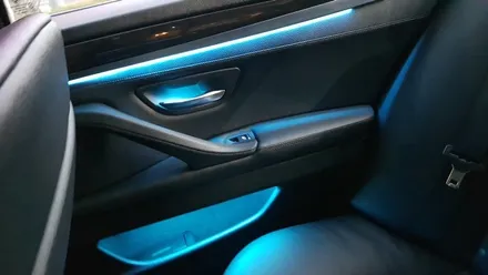 BMW 5시리즈 F10 528i 실내 엠비언트 라이트 가변 3색 LED 무드등 튜닝 시공후기 대구 씨앤디인터내셔널