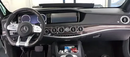 벤츠 S클래스 W222 S500 송풍구LED 천장 센터/사이드 엠비언트, 선글라스케이스 실버 부메스터st 엠비언트 시공 작업 대구 벤츠튜닝 실내엠비언트 장착 전문점 씨앤디인터내셔널