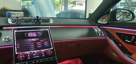 [C&D인터내셔널] 벤츠 S450 W223 4MATIC 22년식 리어 모니터, 부메스터 시공 작업/ 고급 + 세련 신형 S클래스 전동트위터 스피커/ 대구 벤츠튜닝 수입차튜닝 전문