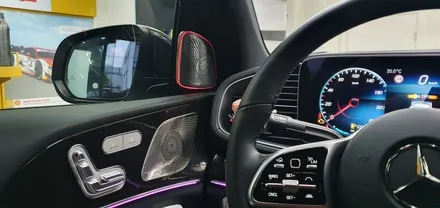[대구씨앤디] 벤츠 GLE클래스 W167 GLE400d 19\'- 실내 앰비언트라이트 전동트위터 시공 및 사이드미러 교체 : 광각미러로 더욱 넓어진 사이드미러 : 남구대명동 씨앤디
