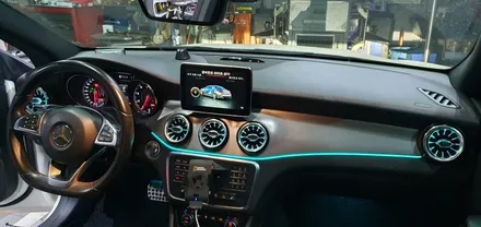 대구 벤츠 CLA 45 AMG 4매틱 송풍구, 도어트림, 대시보드 엠비언트 시공기 차량 내 분위기를 엠비언트 시공으로 반전! 대구엠비언트 엠비언트라이트 자동차엠비언트 엠비언트시공