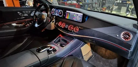 벤츠 W222 S350 L 20년식 LED송풍구 + 부메스터 + LED리어송풍구 시공 장착 후기 BENZ S클래스 실내 엠비언트 분위기 조명 튜닝 전문점 대구 남구 씨앤디인터내셔널