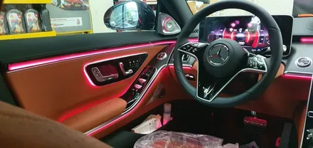 벤츠 S450 W223 4MATIC 22년식 리어 모니터, 부메스터 시공 작업 신형 S클래스 전동트위터 스피커 장착 대구 벤츠튜닝 수입차튜닝 전문 씨앤디