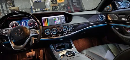 벤츠 W222 S350 L 20년식 LED송풍구 + 부메스터 + LED리어송풍구 시공 장착 후기 BENZ S클래스 실내 엠비언트 분위기 조명 튜닝 전문점 대구 남구 씨앤디인터내셔널