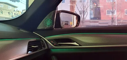 BMW G30 520d 회오리트위터+미드레인지 커버 장착 작업 대구 BMW튜닝 G30회오리스피커 실내 시공후기 엠비언트 튜닝 수입차정비 전문 씨앤디LED미드커버 바워스ST