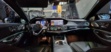 벤츠 W222 S350 L 20년식 LED송풍구 + 부메스터 + LED리어송풍구 시공 장착 후기 BENZ S클래스 실내 엠비언트 분위기 조명 튜닝 전문점 대구 남구 씨앤디인터내셔널