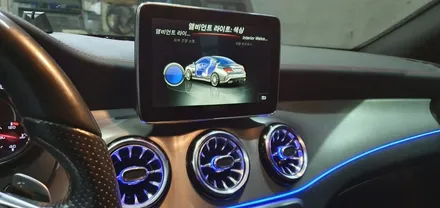 대구 벤츠 CLA 45 AMG 4매틱 송풍구, 도어트림, 대시보드 엠비언트 시공기 차량 내 분위기를 엠비언트 시공으로 반전! 대구엠비언트 엠비언트라이트 자동차엠비언트 엠비언트시공
