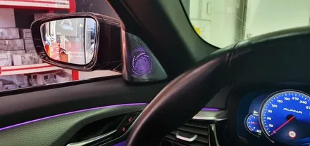 BMW G30 520d 회오리트위터+미드레인지 커버 장착 작업 대구 BMW튜닝 G30회오리스피커 실내 시공후기 엠비언트 튜닝 수입차정비 전문 씨앤디LED미드커버 바워스ST