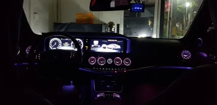 벤츠 W222 S클래스 S500 LED 송풍구, 부메스터st 썬글라스함, 천장 센터, 천장 사이드 엠비언트 시공 작업]대구 벤츠정비 대구벤츠전문점 대구씨앤디인터내셔널 대구씨앤디