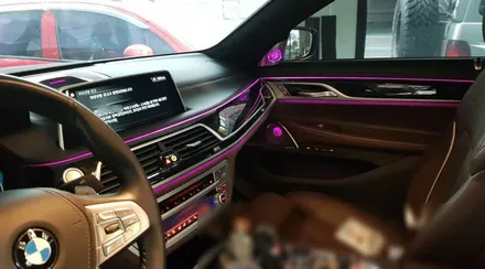 BMW 740d G11 G12 회오리트위터 바우어앤윌킨스ST 회오리 트위터 스피커 풀셋 교체 작업 실내 엠비언트 시공 후기 회오리 엠비언트 시공 대구 카센터 씨앤디인터내셔널