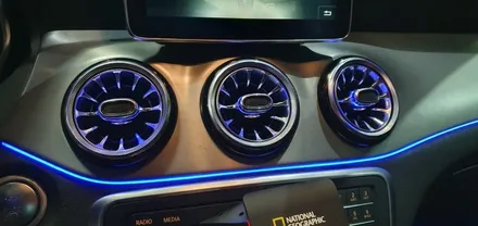 벤츠 CLA클래스 C117 CLA45 AMG 4매틱 15년식 송풍구 엠비언트, 도어트림, 대시보드 엠비언트 라이트 장착 작업 CLA엠비언트 무드등 시공후기 벤츠튜닝전문점 대구씨앤디
