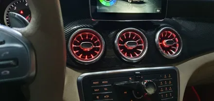 벤츠 CLA200 C117 15년식 터빈 송풍구, 엠비언트 라이트 벤츠 튜닝 송풍구엠비언트 실내엠비언트 도어엠비언트 풋등 대시보드엠비언트까지 대구 벤츠튜닝 수입차정비 전문 씨앤디