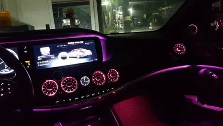 다양한 색상으로 날마다 다른 분위기 ✨ : 벤츠 W222 S500 송풍구 엠비언트, 부메스터st 선글라스함, 천장센터, 천장사이드 엠비언트 시공 : 대명동 대구씨앤디 :