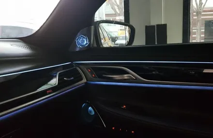 [C&D인터내셔널] BMW 7시리즈 G11 G12 회오리 트위터 풀 세트 시공/자동차튜닝/자동차개조/차량용품/자동차인테리어/전동트위터/자동차무드등/엠비언트라이트/ 자동차엠비언트
