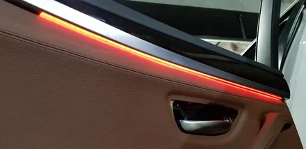 BMW 520d 엠비언트 라이트 실내 LED 무드등 레드 시공 작업