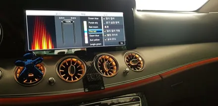 벤츠 E300 W213 부메스터ST 전동트위터 +LED송풍구 장착작업 벤츠튜닝 송풍구LED 전동스피커 엠비언트 실내튜닝 수입차전문점 대구벤츠전문점 대구앞산씨앤디인터내셔널