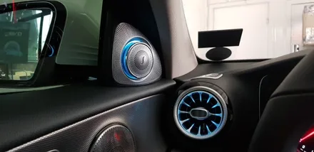 벤츠 E300 W213 부메스터ST 전동트위터 +LED송풍구 장착작업 벤츠튜닝 송풍구LED 전동스피커 엠비언트 실내튜닝 수입차전문점 대구벤츠전문점 대구앞산씨앤디인터내셔널