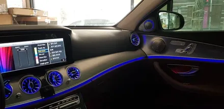 벤츠 E300 W213 부메스터ST 전동트위터 +LED송풍구 장착작업 벤츠튜닝 송풍구LED 전동스피커 엠비언트 실내튜닝 수입차전문점 대구벤츠전문점 대구앞산씨앤디인터내셔널
