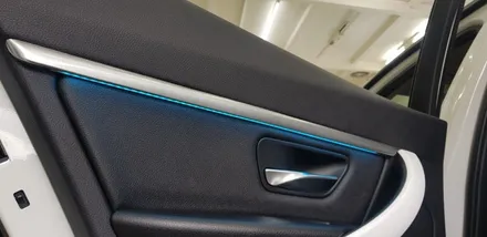 BMW 3시리즈 F30 320d 실내 엠비언트 라이트 시공 후기 대구 BMW튜닝 BMW정비 전문점 대구수입차정비 씨앤디 4도어 LED 무드등 가변엠비언트 2WAY 수입차튜닝