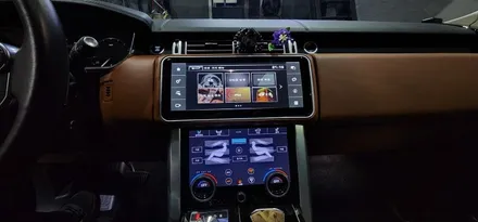 랜드로버 레인지로버 보그 4.4D 16년식 안드로이드 틸팅 12.3인치 대화면 모니터 및 LCD 공조기 터치스크린 모니터 장착 작업 L405 튜닝 시공후기 대구 씨앤디인터내셔널