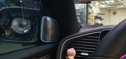 [대구씨앤디] 벤츠 GLE클래스 W167 GLE400d 19\'- 실내 앰비언트라이트 전동트위터 시공 및 사이드미러 교체 : 광각미러로 더욱 넓어진 사이드미러 : 남구대명동 씨앤디